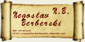 Negoslav Berberski vizit kartica